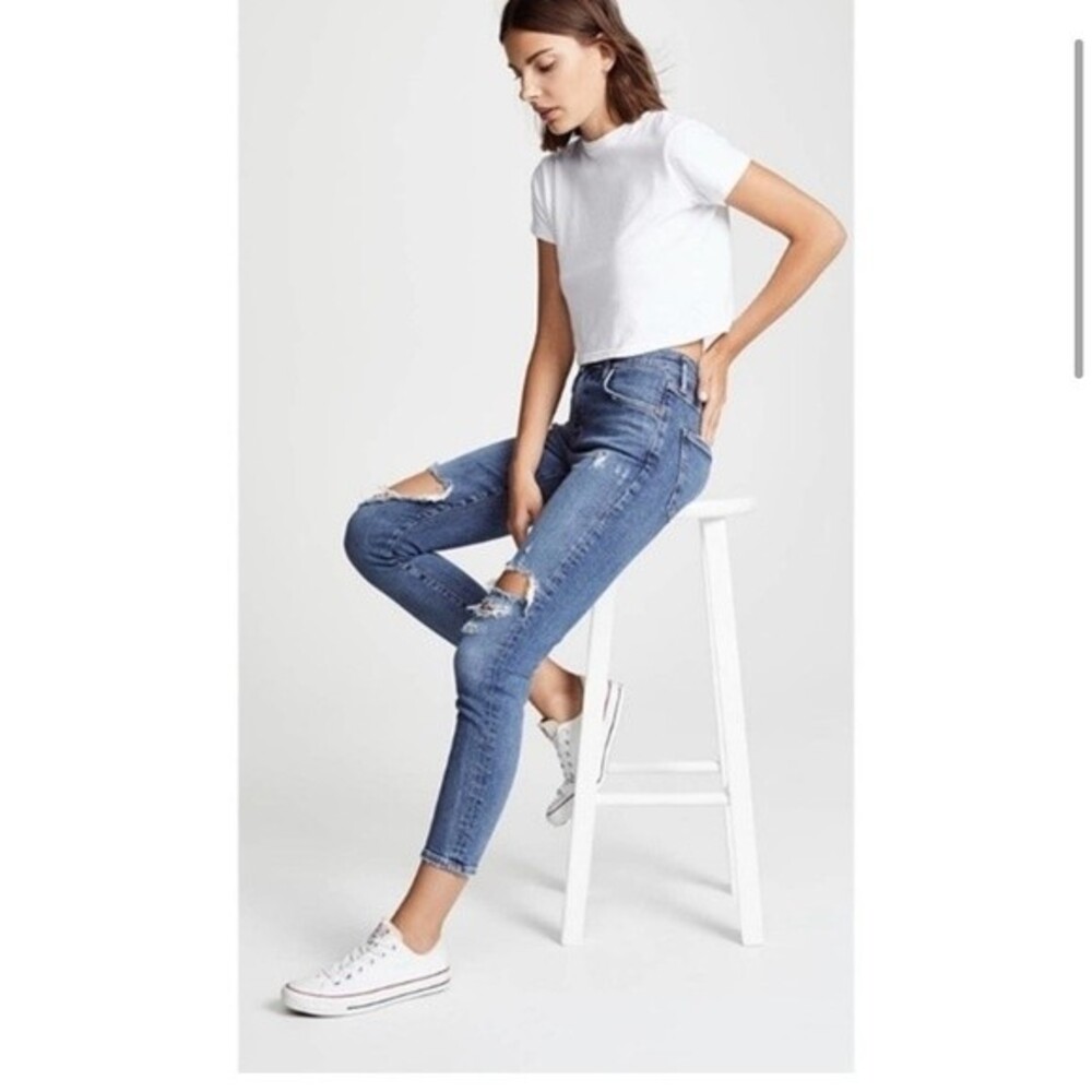 AGOLDE‎ Sophie high rise skinny crop jeans. Size 25